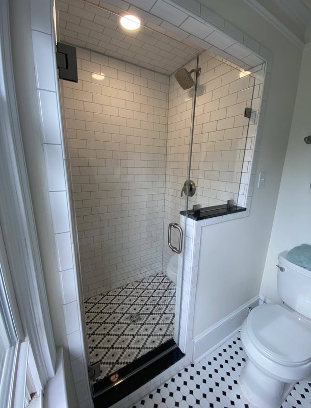 Walk-in shower renovation project